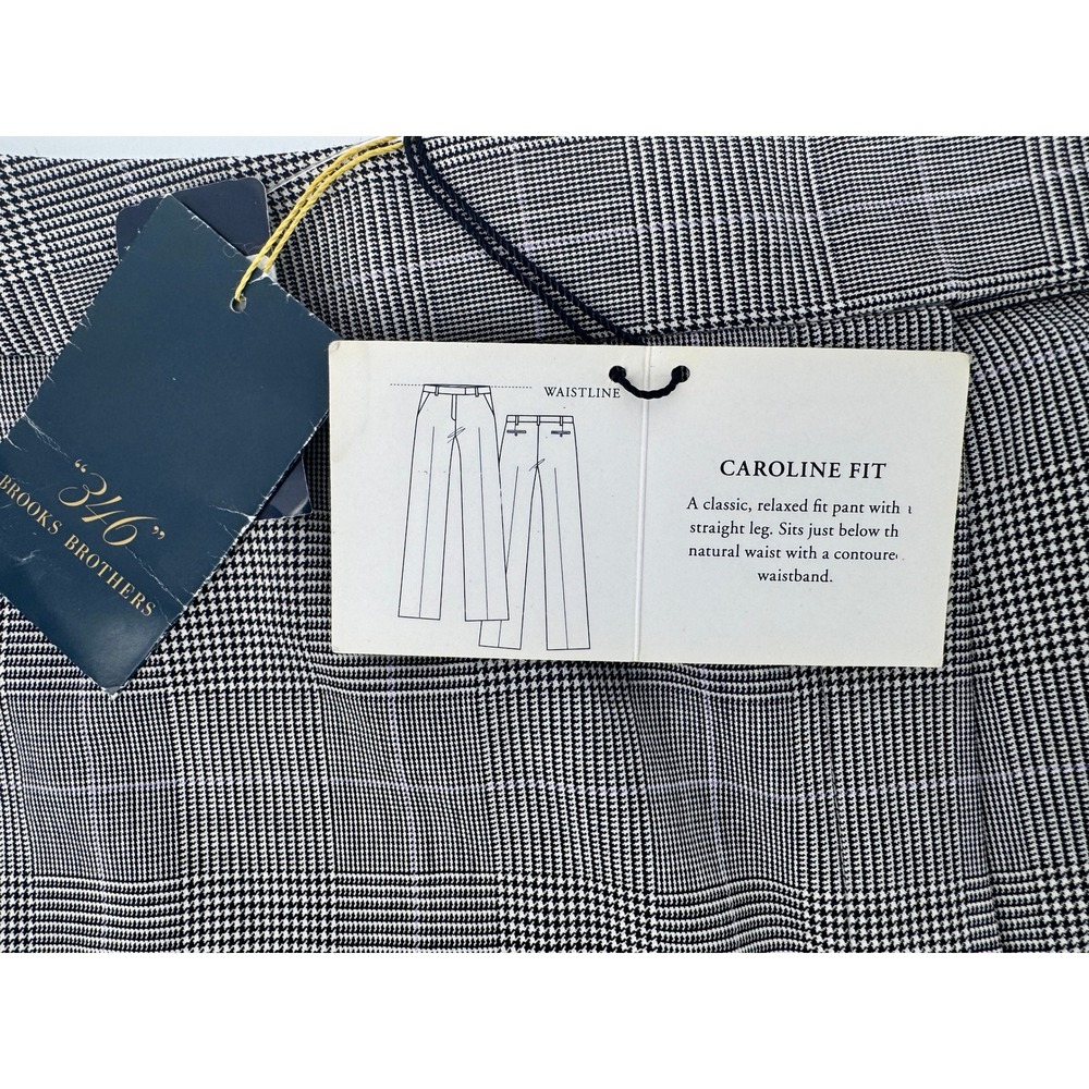 Brooks Brothers 346 Womens Dress Pants Size 12 Caroline Fit Plaid Wool Blend - Picture 7 of 14